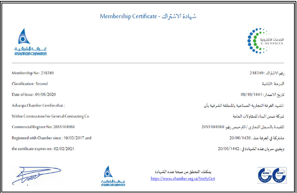 Membership Certificate
